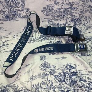 Doctor Who Tardis Police Call Box Repeating Image Cinch Waist Belt Adjustable
